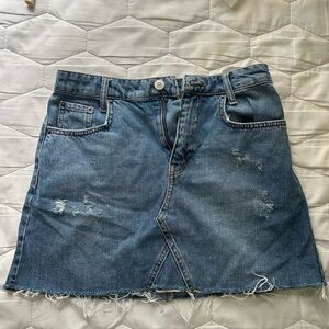 Urban Outfitters Denim Distressed Skirt